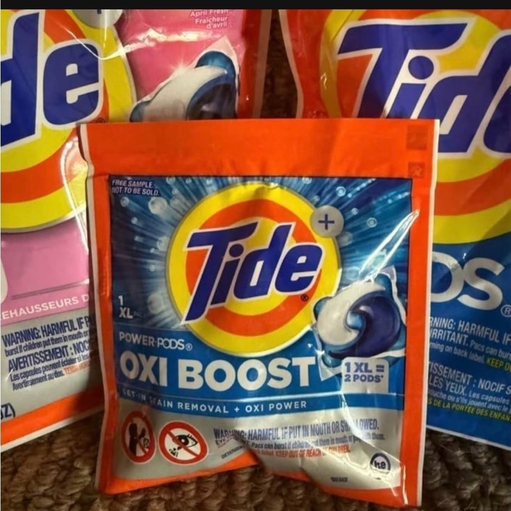 Tide Power PODS & PACS Bundle Stain Remover, Downy Fresh, Oxy Boost, Detergents - Picture 4 of 4